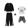 Ropa de Hip-Hop Infantil de Moda Primavera y Otoño Sudadera de Marca de Moda Hip-Hop para Niños Traje Ropa Suelta de Hip Hop para Niños para Actuación
