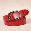 Cinturón de Piel de Vaca de Dos Capas Estilo Coreano Platich con Hebilla de Aleación Cinturón de Cuero para Mujer Cinturón de Moda en Stock Venta al por Mayor
