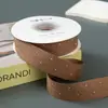 Fita de Couro Sintético com Strass Quente de Lado Único de 2,5cm Acessórios de Cabelo DIY Laço Gola Chapéu Embalagem Floral Fita com Strass