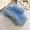 Clip para el Cabello de Felpa de Imitación de Piel de Conejo Clip para el Cabello Coreano de Otoño e Invierno Clip Grande de Tiburón Estilo Suave Accesorios para el Cabello Venta al por Mayor