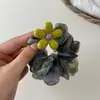 Goma para el pelo tipo scrunchie con degradado estilo coreano para mujer, goma para el pelo floral de verano, accesorio para el pelo de alta gama para niñas.