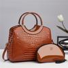 Bolsa moldeadora para mujer 2024 nuevo patrón de piedra bolso de mano simple gran capacidad moda elegante bolso para madre e hijo