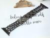 Pulseira de Corrente de Couro Jeans de Metal de Linha Dupla Estilo Pequeno e Perfumado para Apple Apple watch9 Pulseira de Relógio de Liga Metálica com Corrente de Jeans
