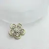 Botones de Flor de Perla de Moda Botones con Calado Metálico en Forma de Flor de Diamante Botones Decorativos para Suéter Traje Chaqueta Cortavientos