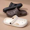 Zapatos de agujeros para hombre Verano 2024 Nuevo Bolso de uso exterior Zapatos gruesos antideslizantes para el hogar de pareja Zapatos de jardín para mujer