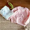 Sudadera Linda para Niñas 2026 Primavera y Otoño con Lazo de Encaje Cuello Redondo, Capa Base Versátil Estilo Coreano para Niños