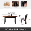 Juego de Mesa y Sillas de Comedor de Madera Maciza Estilo Francés de Mediados de Siglo para Uso Doméstico, Cuadrado o Redondo, Mesa de Comedor Plegable que Ahorra Espacio para Apartamentos Pequeños