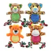 Juguete de Cuerda de Peluche con Sonido de Animal para Perros, para Juego Interactivo y Dentición