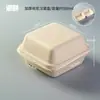 Caja de Hamburguesa DIY de Pulpa de Papel Biodegradable, Lonchera, Caja para Pastel, Caja para Postre, Caja de Empaque, Caja Pequeña para Llevar Pastel