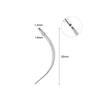 Varilla guía de acero inoxidable con roscas interna y externa, Aguja guía perforadora, Aguja para perforación de oreja, Aguja extractora de aretes para oreja, Herramienta auxiliar para anillo de ombligo