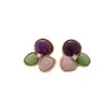 Pendientes de Aleación de Cobre para Mujer con Estilo Retro Francés, Diseño de Nicho, Temperamento Elegante de Gama Alta, Transmisión en Vivo Transfronteriza de Segunda Mano