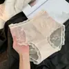 Pantalones de Control de Abdomen de Cintura Alta Versión Mejorada Tipo X Camelia para Mujer 10A Encaje Antibacteriano Extendido en la Entrepierna Bragas Levanta Glúteos para Mujer
