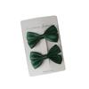 Accesorios originales para el cabello de niña princesa dulce, lazo pequeño de satén verde oscuro, par de pinzas, pinzas laterales, flequillo, horquillas