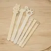 Ventas directas del fabricante: palitos de helado de forma irregular, palitos de bambú, palitos creativos desechables con forma de caricatura redonda para paletas, al por mayor