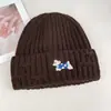 Gorro de Punto de Perro Dackel Coreano Lindo para Mujer en Otoño e Invierno, Gorro de Punto Cálido con Protección para las Orejas, Circunferencia de Cabeza Grande, Gorro Pequeño de Lana