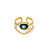 Anillo Abierto de Acero Inoxidable con Galvanoplastia al Vacío Color Oro 18K Estrella de Mar Concha Corazón Flor, Superventas Transfronterizo, No se Desvanece