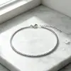 Pulseira tornozeleira de corrente de caixa de aço inoxidável 1,5 MM feminina joias de corrente de caixa clássicas versáteis corrente para joias artesanais DIY