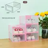 Caixa de Sapato Caixa de Armazenamento Transparente Plástico Espessado Caixa de Sapato com Tampa Flip-Top Dupla Face Caixa de Armazenamento de Sapatos para Dormitório de Homens e Mulheres Casa