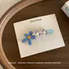 Grampo de Cabelo Exquisito em Formato de Coração com Flores e Strass para Mulheres, Presilha Estilo Primavera e Verão, Presilha para Franja Lateral, Novo Acessório de Cabelo