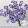 Rosas de Creme Simuladas de 3 Cabeças, Decoração de Fundo para Casamento, Arranjo de Flores para Guia de Estrada, Flores de Seda Estilo Europeu para Casamento, Flores Artificiais
