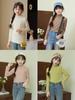 Camisa de cuello alto medio para niños, otoño e invierno, estilo coreano para niñas, color sólido, combina con todo, ropa cálida de manga larga para niños