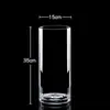 Jarrón de Cristal Recto Grande Personalizado, de Pie, Venta al por Mayor de Alta Calidad, Jarrón Moderno Minimalista para Arreglos Florales en Sala de Estar