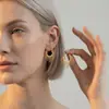 Pendientes de Línea con Forma de Corazón de Moda Estilo Europeo y Americano, Nuevos Clip para Orejas Frescos y Elegantes de Gama Alta, Accesorios de Personalidad de Nicho
