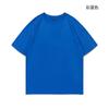 Nueva camiseta de algodón con hombros descubiertos, manga corta y cuello redondo, camiseta publicitaria, ropa de clase, logotipo impreso, distribuidor transfronterizo de productos en vivo.