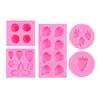 Molde de Silicona para Pastel de Fresa Tridimensional, Grande y Pequeño, Adornos de Yeso de Aromaterapia de Fresa, Molde para Hornear Pasteles y Goteo de Chocolate