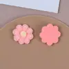 Estilo Coreano Moda Simples Versátil Macaron Flocado Pelúcia Colorido Flor de Cinco Pétalas DIY Acessórios de Joias Feitos à Mão Atacado