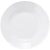 Prato de Cerâmica Branco Puro Atacado Prato para Comida Ocidental Prato para Massas Prato para Café da Manhã Prato Chapéu de Palha Prato Redondo para Sopa de Restaurante Prato Fundo Prato para Frutas