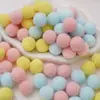 Poliéster Color Alta Elasticidad Pompon Bola de Felpa Pequeña Niños de Jardín de Infancia DIY Decoración Hecha a Mano Material Accesorios Pompon Pequeño