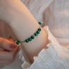 Pulsera de turquesa optimizada para mujer, diseño de nicho ajustable de malaquita, regalo, pulsera ligera de lujo apilada.