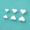 Corazón de Melocotón Brillante Mate de Tamaño Múltiple Corazón de Corazón Cuentas Accesorios de Plata Plata Pura S990 Forma de Corazón Accesorios para Pulsera DIY