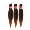 3X Cabello para Trenzar Pre-Estirado Pre-Estirado Retardante de Llama Seda Peluca de Agua Caliente Cabello Trenzado Africano
