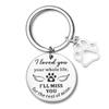 Transfronteiriço Amazon Hot Pet Dog Comemorativo Aço Inoxidável Laser Logo Chaveiro Pet Pingente Oco Garra de Pé