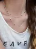 Collar Ins con Corazón de Cuentas de Colores para Mujer, Diseño de Nicho de Verano, Cadena de Cuello en Capas, Accesorio de Cadena para Clavícula, Capas de Cuentas