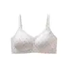 Lencería de Encaje Floral Dulce de Algodón Puro para Mujer, Talla Pequeña, Push-up, Fina, Sin Aros, Cómoda, Transpirable, Sin Costuras, Sujetador para Chica Joven