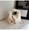 Bolso de Mano Pequeño de Felpa de Moda para Mujer 2026 Nuevo Bolso Cubo de Moda Estilo Bosque Bolso de Hombro Cruzado Peludo de Moda