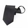 Gravata Masculina com Zíper Formal de Negócios 8cm Gravata Listrada Grátis Noivo Casamento Padrinhos Gravata Vermelha Preta