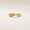 J67 Dois Anel de Ouro e Prata Combinação de Anel de Dobra de Onda Anel de Dedo Feminino Anel Duplo de Aço de Titânio Anel de Separação de Cor