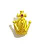Nuevos accesorios de bricolaje de oro antiguo de alta retención de color en gran lote de colgante de corona de circonita con incrustaciones de calabaza y lazo de princesa