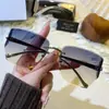 Novo Estilo Moda Transfronteiriça Cabeça de Leopardo Aro de Metal Sem Moldura Borda Cortada Sensação de Alto Padrão Óculos de Sol Moda Europeia e Americana Óculos de Sol com Proteção Solar