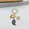 Llavero de Halloween Transfronterizo Calabaza Fantasma Pequeño Gato Negro Gato de la Muerte Llavero de Metal Colgante para Bolso Colgante de Regalo