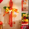 Colgante de abanico de espadaña estilo antiguo del Festival de Medio Otoño, Colgante de atmósfera ritual, Linterna de bambú luminosa, Linterna creativa de recuerdo