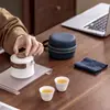 Juego de Té Japonés para Viaje al Aire Libre, Una Tetera y Dos Tazas, Juego de Té Kung Fu, Bolsa de Viaje para Coche, Recuerdo, Regalo de Fiesta Anual