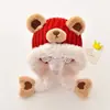 Gorro y bufanda para niños, gorro de una pieza, invierno, con felpa, extra grueso, gorro con protección para orejas de bebé, niño, niña, a prueba de viento, conjunto de dos piezas, moderno