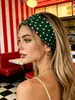 Faixa de cabeça elástica para yoga com poá transfronteiriça, faixa de cabeça de poá da moda para maquiagem, acessório de cabelo para esportes e fitness, faixa de cabelo que absorve o suor