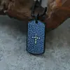 Pendente Militar de Marca Personalizado Transfronteiriço Hip-Hop Batido à Mão Cruzado com Diamantes Colar Masculino da Moda Tendência Atacado