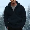 Comercio exterior 2024 nuevo otoño e invierno para hombre casual talla grande suéter con capucha para hombre moda polar de coral abrigo cálido